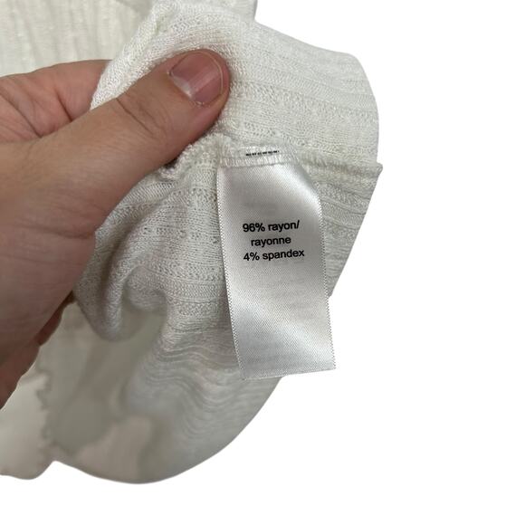 Romantic Layers Textured Knit Top Maurices White Puff Sleeve‎ XL - Picture 5 of 6